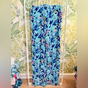 Lilly Pulitzer Lorena Breezy Palazzo Pant Corsica Blue Turtle Villa